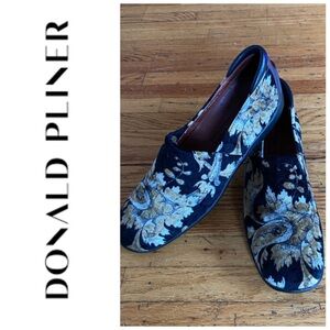 Donald J. Pliner Sport Navata Italian 🇮🇹 velvet paisley loafers